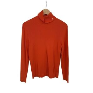 Lauren Ralph Lauren Turtleneck Women's XL Classic Timeless Essential Basic Logo